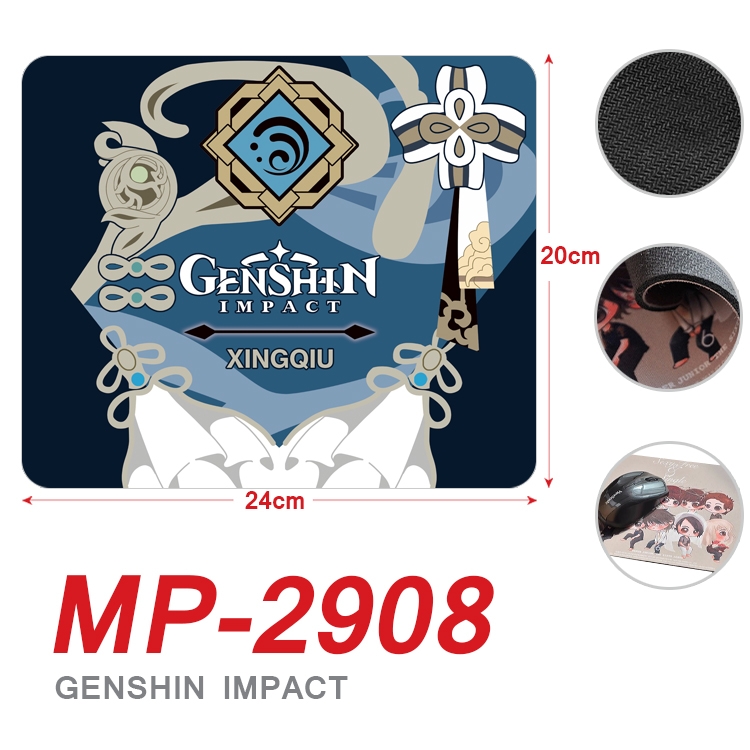 Genshin Impact Anime Full Color Printing Mouse Pad Unlocked 20X24cm price for 5 pcs MP-2908A