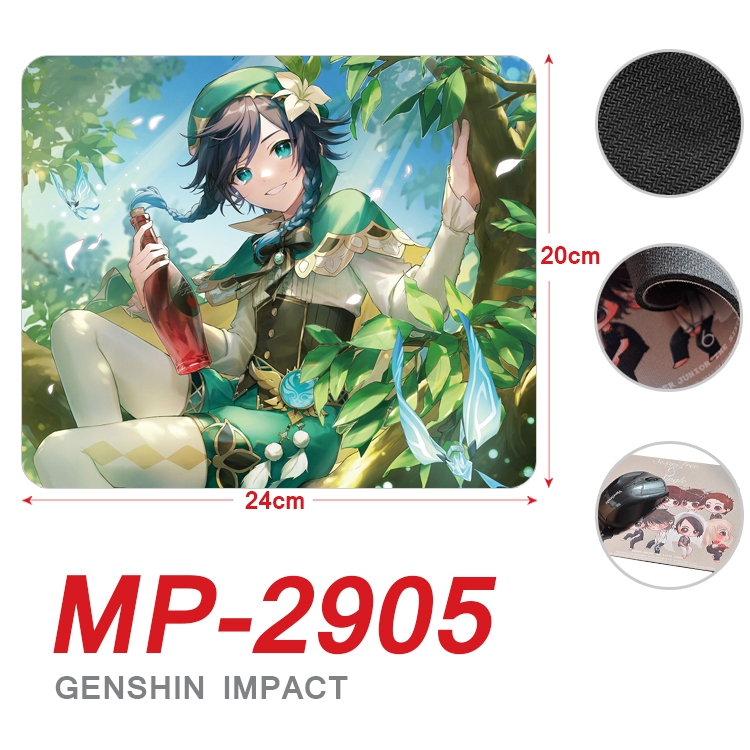 Genshin Impact Anime Full Color Printing Mouse Pad Unlocked 20X24cm price for 5 pcs MP-2905A