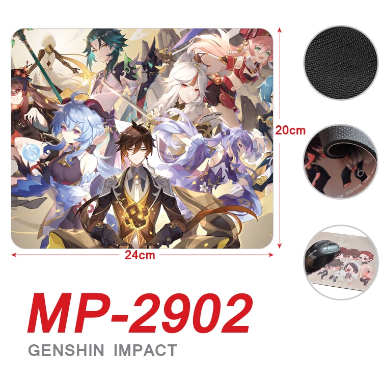 Genshin Impact Anime Full Color Printing Mouse Pad Unlocked 20X24cm price for 5 pcs  MP-2902A