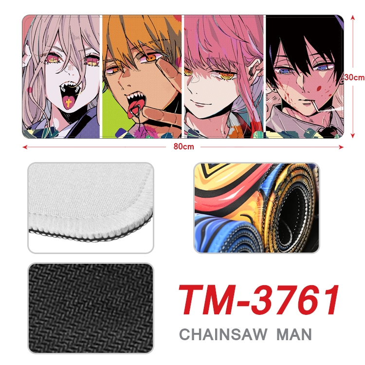 Chainsaw man Anime peripheral new lock edge mouse pad 80X30cm TM-3761A