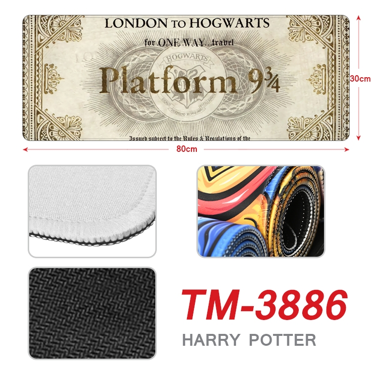 Harry Potter Anime peripheral new lock edge mouse pad 80X30cm  TM-3886A