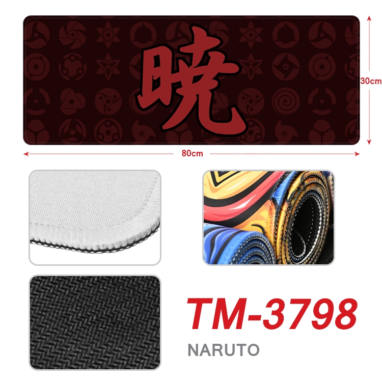 Naruto Anime peripheral new lock edge mouse pad 80X30cm TM-3798A