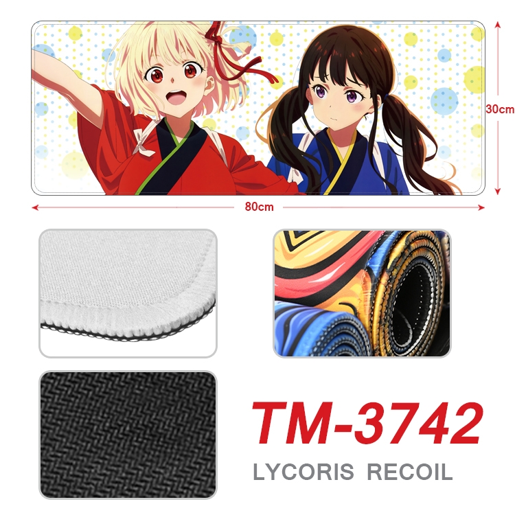 Lycoris Recoil Anime peripheral new lock edge mouse pad 80X30cm  TM-3742A