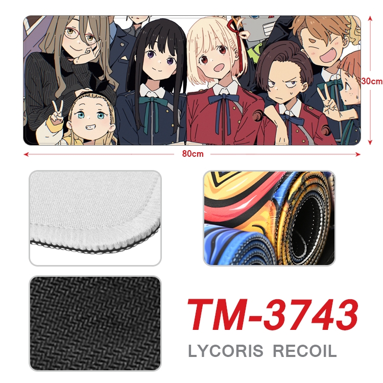 Lycoris Recoil Anime peripheral new lock edge mouse pad 80X30cm  TM-3743A