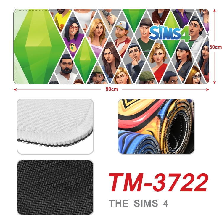 The Sims 4 Anime peripheral new lock edge mouse pad 80X30cm TM-3722A