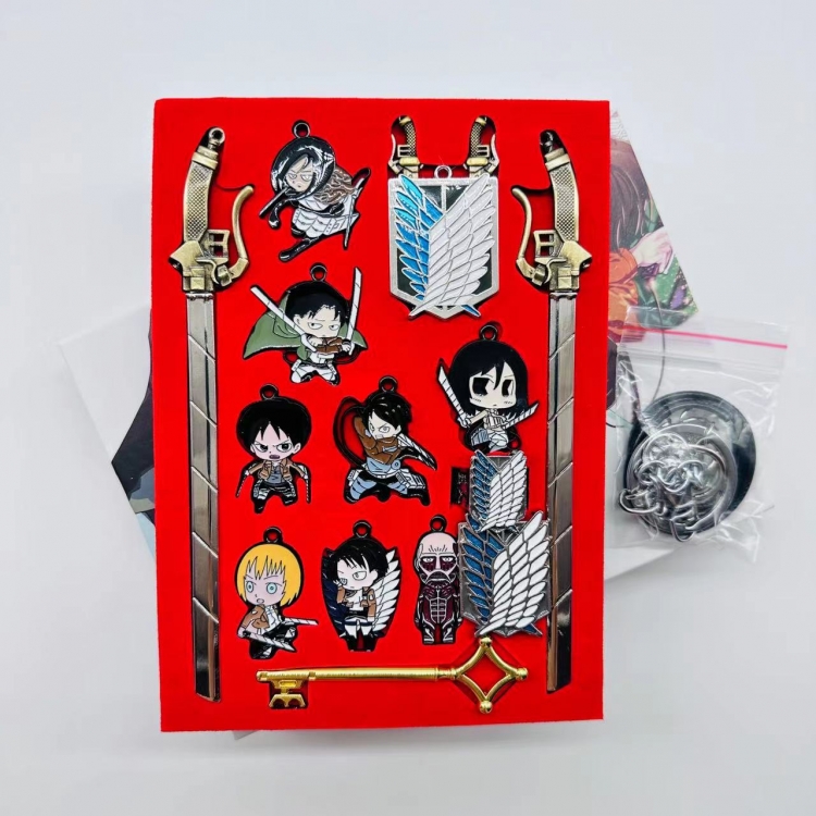 Shingeki no Kyojin Anime Periphery Badge Necklace a set of 14