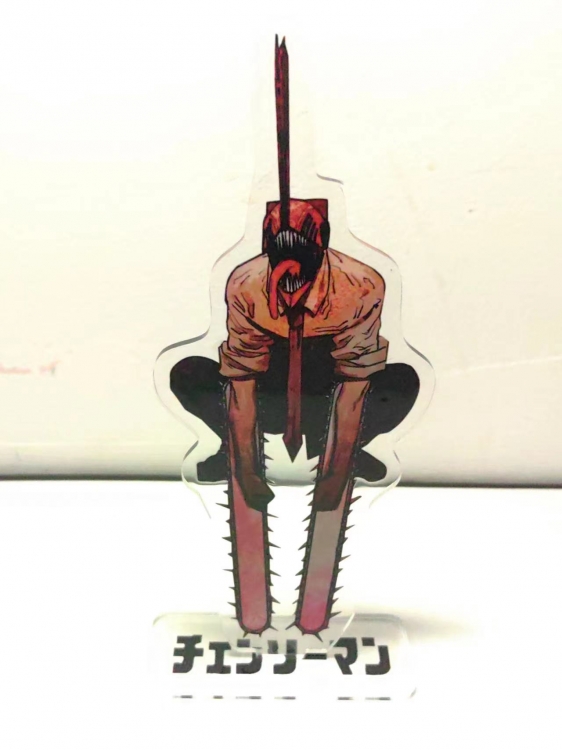 Chainsaw man Anime Laser Acrylic Humanoid  keychain Standing Plates