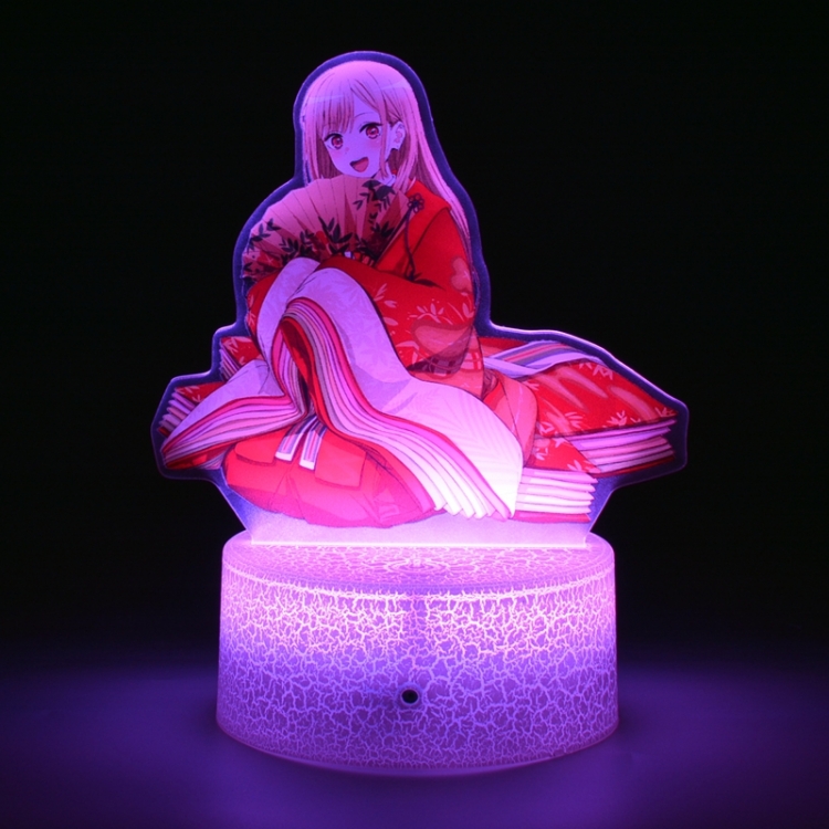 Sono Bisque Doll wa Koi o Suru Acrylic Night Light 16 Color-changing USB Interface Box Set 19X7X4CM white base