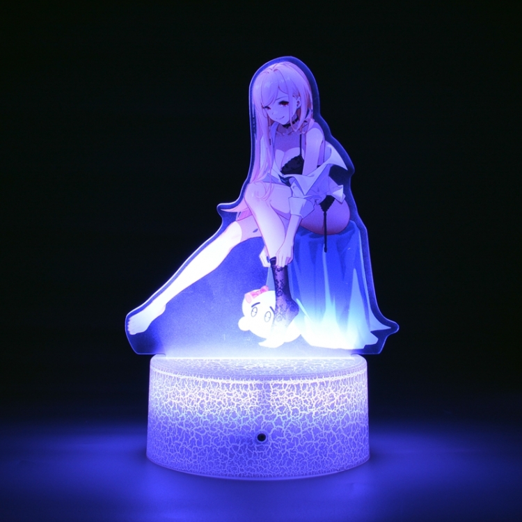 Sono Bisque Doll wa Koi o Suru Acrylic Night Light 16 Color-changing USB Interface Box Set 19X7X4CM white base