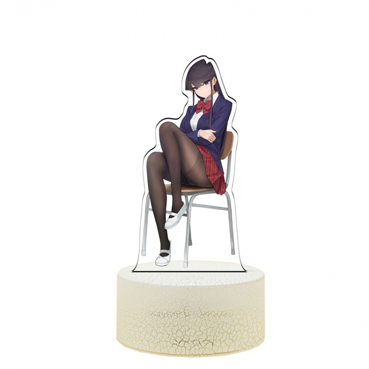 Komi-san wa, Komyushou Desu Acrylic Night Light 16 Color-changing USB Interface Box Set 19X7X4CM white base