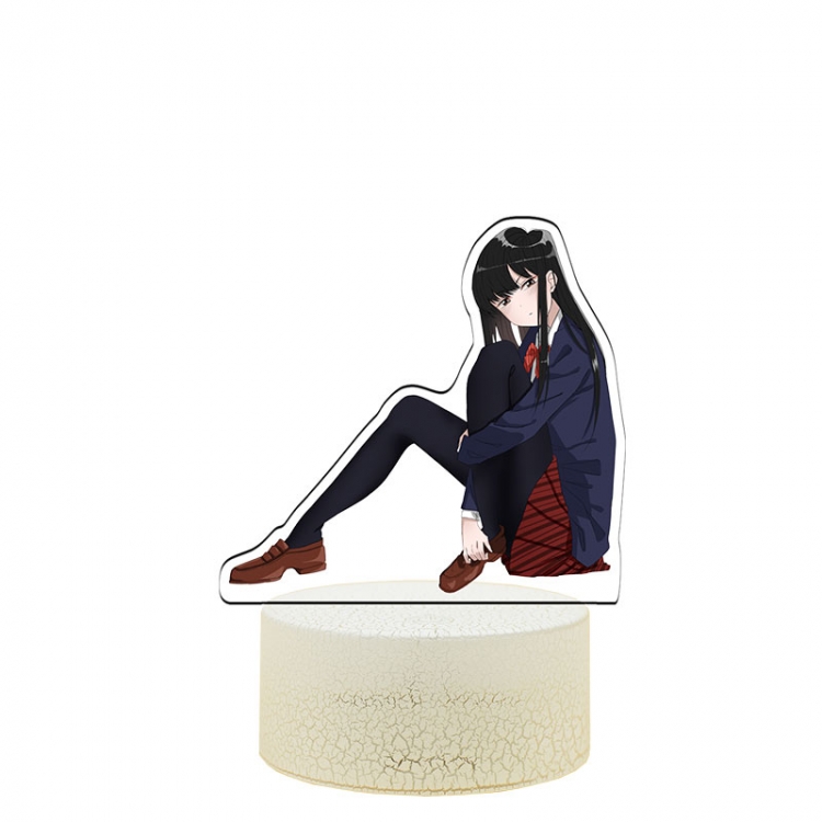 Komi-san wa, Komyushou Desu Acrylic Night Light 16 Color-changing USB Interface Box Set 19X7X4CM white base