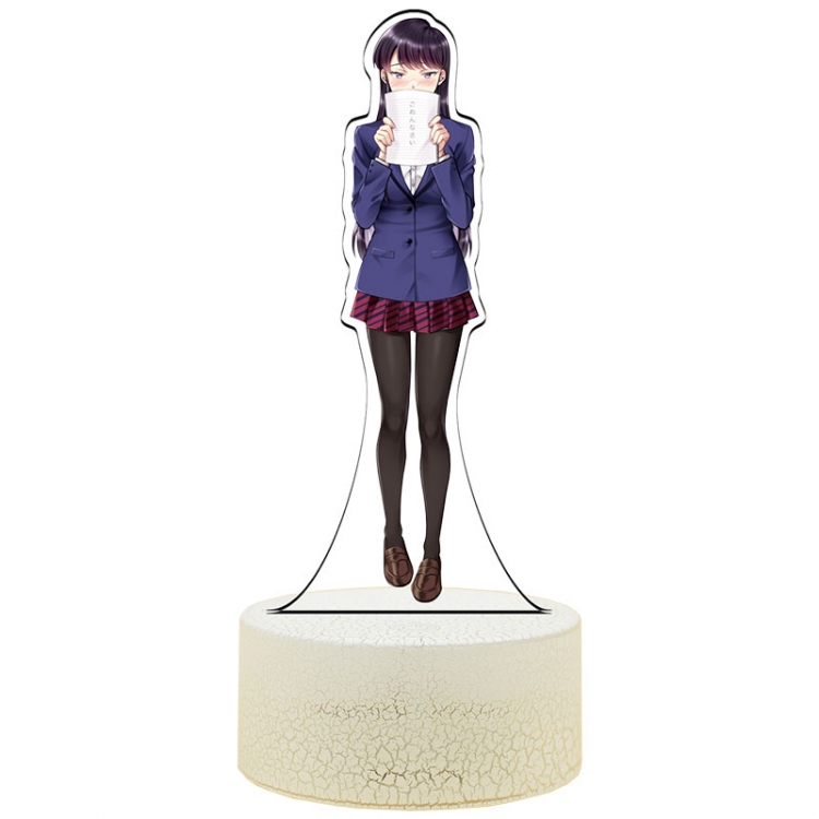 Komi-san wa, Komyushou Desu Acrylic Night Light 16 Color-changing USB Interface Box Set 19X7X4CM white base