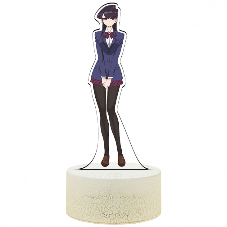 Komi-san wa, Komyushou Desu Acrylic Night Light 16 Color-changing USB Interface Box Set 19X7X4CM white base