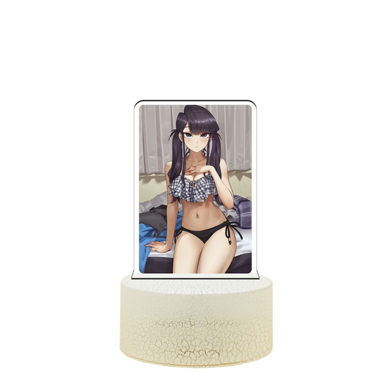 Komi-san wa, Komyushou Desu Acrylic night light 16 kinds of color changing USB interface box 14X7X4CM white base