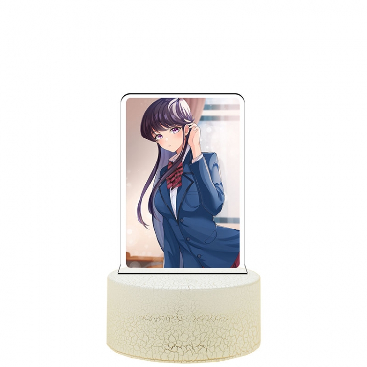 Komi-san wa, Komyushou Desu Acrylic night light 16 kinds of color changing USB interface box 14X7X4CM white base