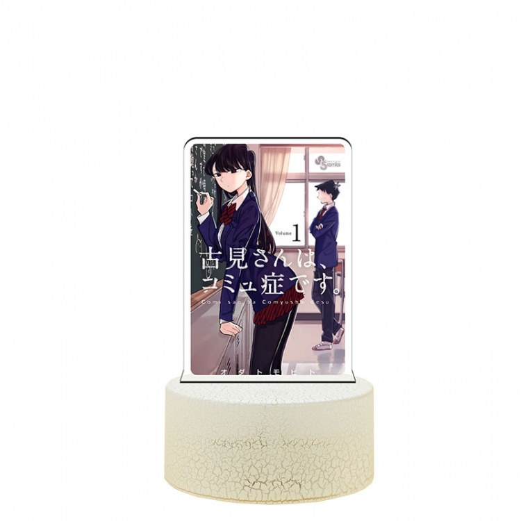 Komi-san wa, Komyushou Desu Acrylic night light 16 kinds of color changing USB interface box 14X7X4CM white base