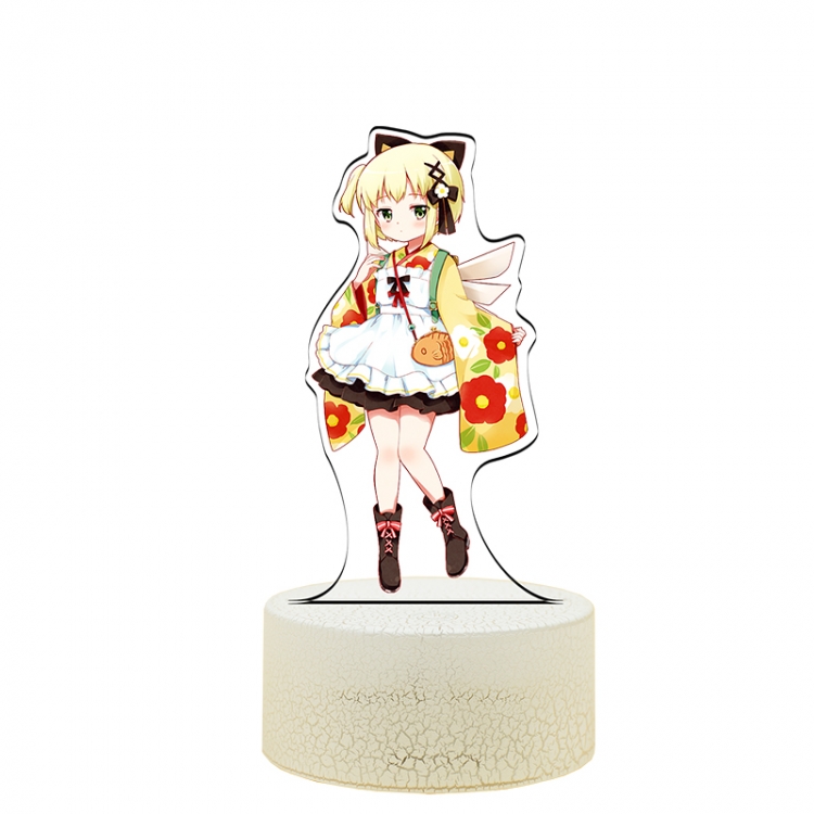 Prima Doll Acrylic Night Light 16 Color-changing USB Interface Box Set 19X7X4CM white base