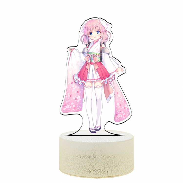 Prima Doll Acrylic Night Light 16 Color-changing USB Interface Box Set 19X7X4CM white base