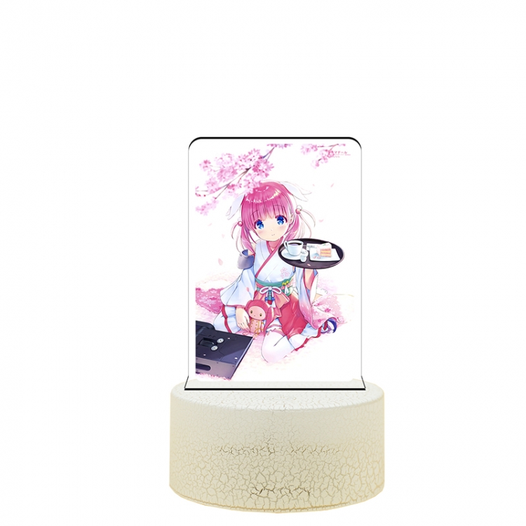 Prima Doll Acrylic night light 16 kinds of color changing USB interface box 14X7X4CM white base