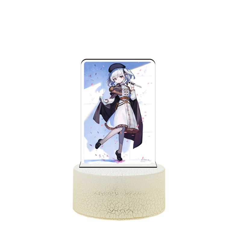 Prima Doll Acrylic night light 16 kinds of color changing USB interface box 14X7X4CM white base