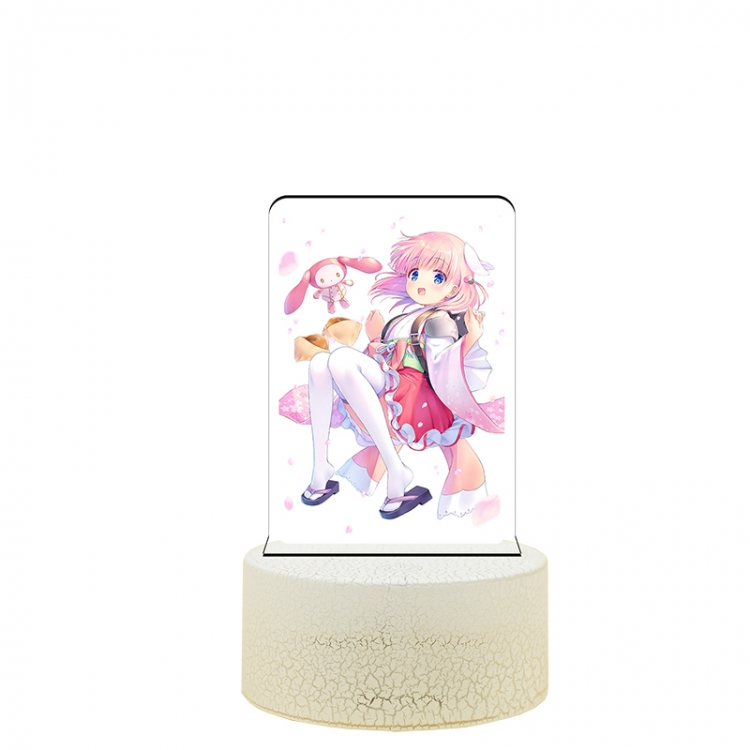 Prima Doll Acrylic night light 16 kinds of color changing USB interface box 14X7X4CM white base