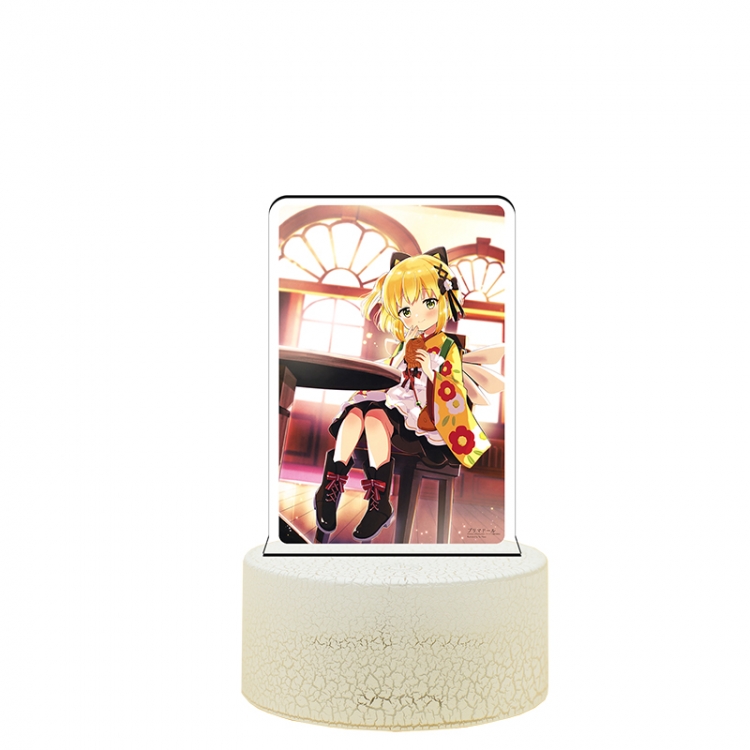 Prima Doll Acrylic night light 16 kinds of color changing USB interface box 14X7X4CM white base