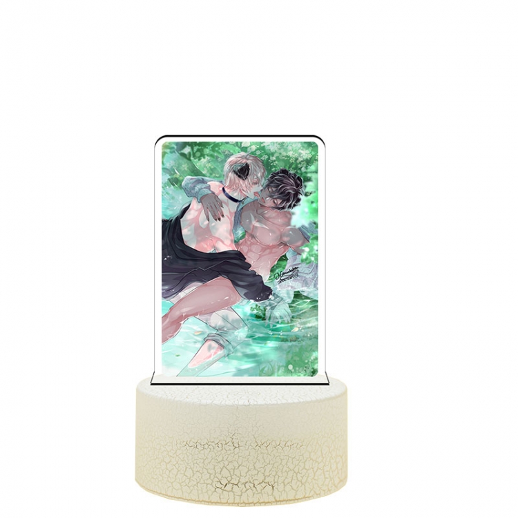 senlinlidexiongxianshengdongmianzhong Acrylic night light 16 kinds of color changing USB interface box 14X7X4CM white ba