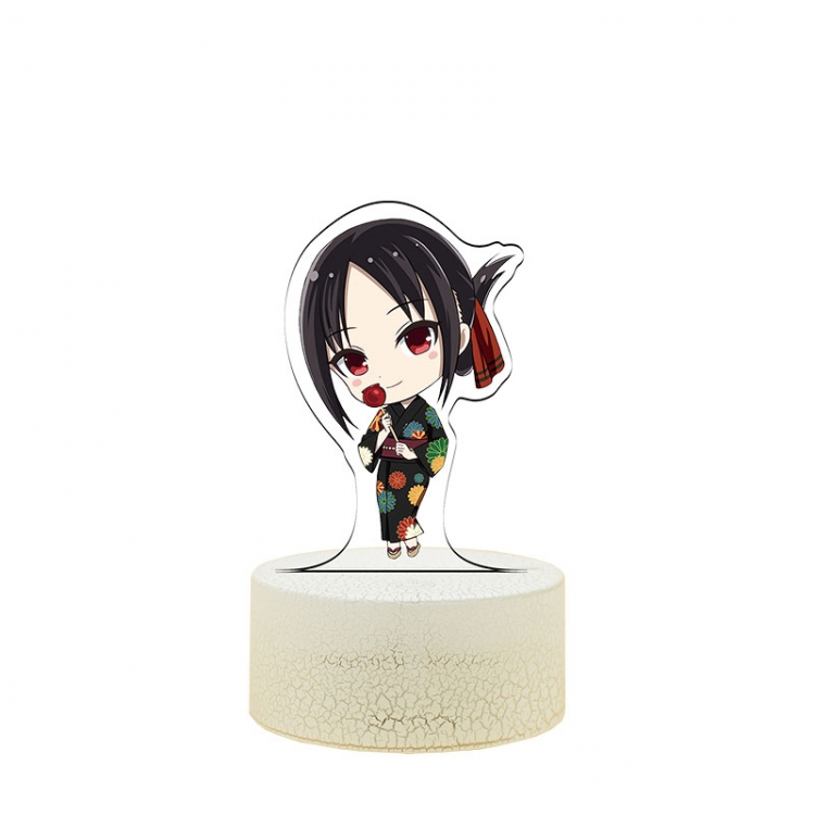 Kaguya-sama: Love Is War Acrylic night light 16 kinds of color changing USB interface box 14X7X4CM white base