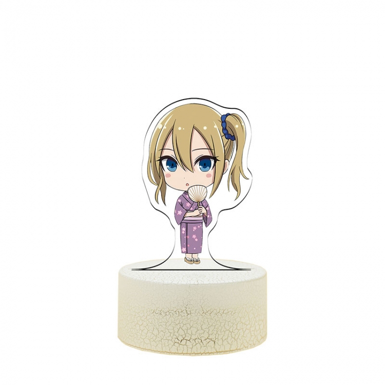 Kaguya-sama: Love Is War Acrylic night light 16 kinds of color changing USB interface box 14X7X4CM white base