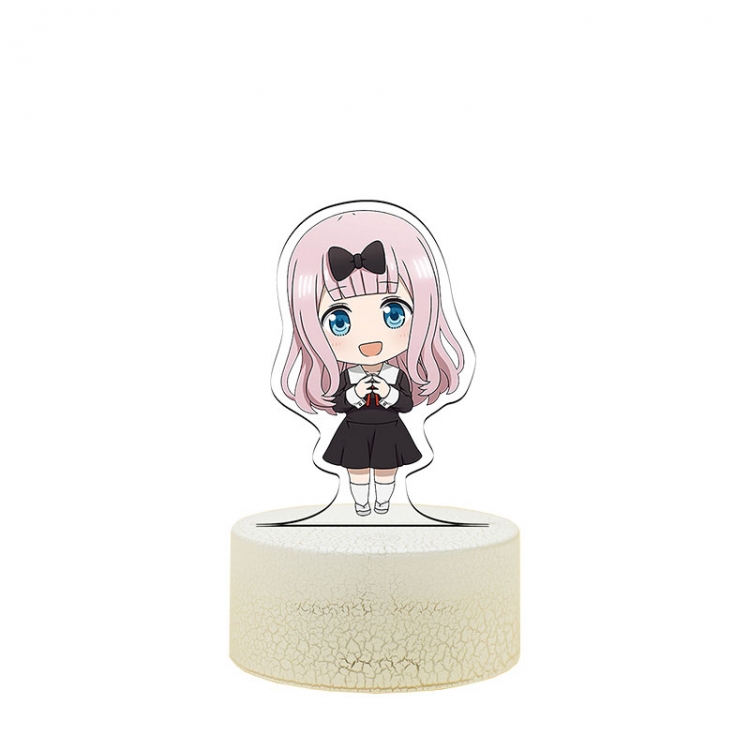 Kaguya-sama: Love Is War Acrylic night light 16 kinds of color changing USB interface box 14X7X4CM white base