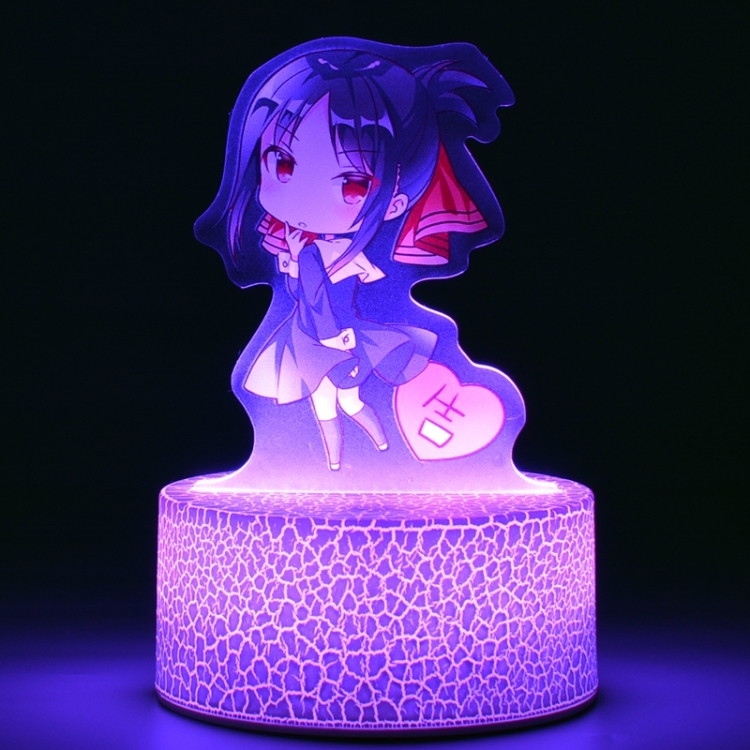 Kaguya-sama: Love Is War Acrylic night light 16 kinds of color changing USB interface box 14X7X4CM white base