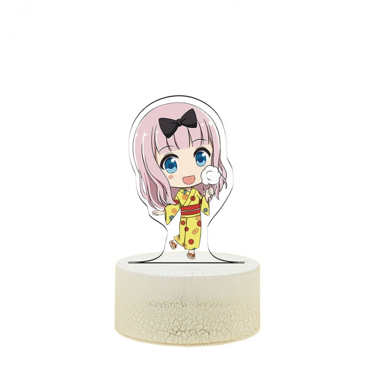 Kaguya-sama: Love Is War Acrylic night light 16 kinds of color changing USB interface box 14X7X4CM white base