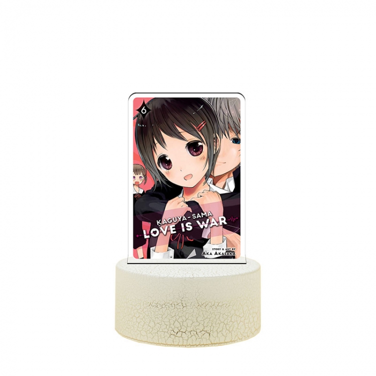 Kaguya-sama: Love Is War Acrylic night light 16 kinds of color changing USB interface box 14X7X4CM white base