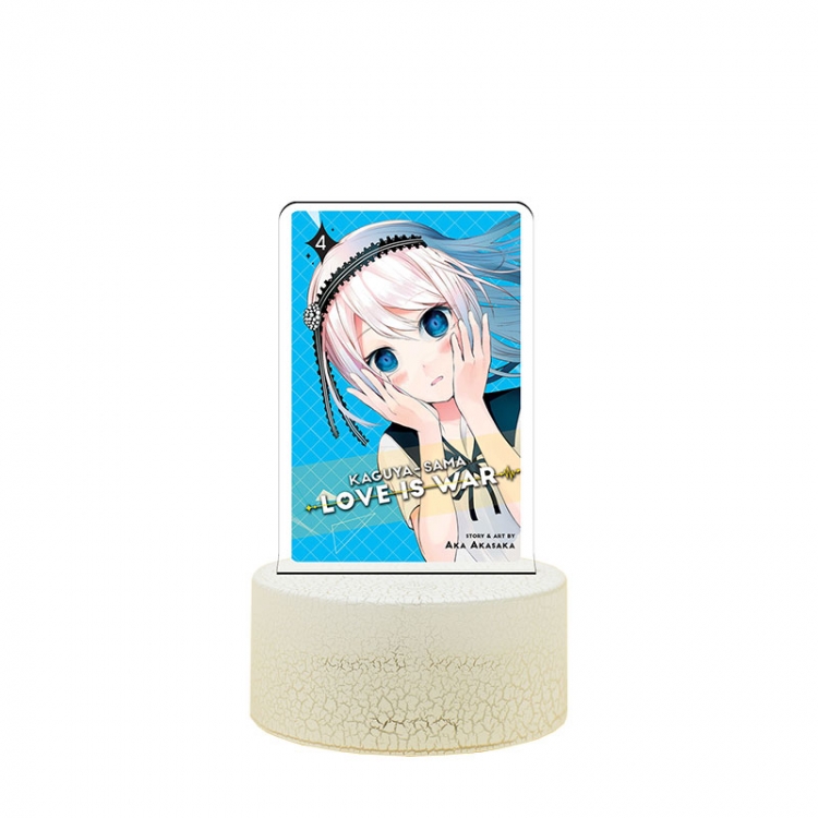 Kaguya-sama: Love Is War Acrylic night light 16 kinds of color changing USB interface box 14X7X4CM white base