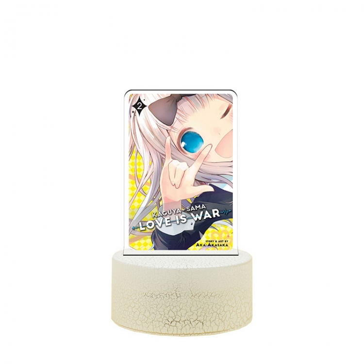 Kaguya-sama: Love Is War Acrylic night light 16 kinds of color changing USB interface box 14X7X4CM white base