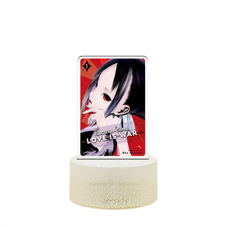 Kaguya-sama: Love Is War Acrylic night light 16 kinds of color changing USB interface box 14X7X4CM white base