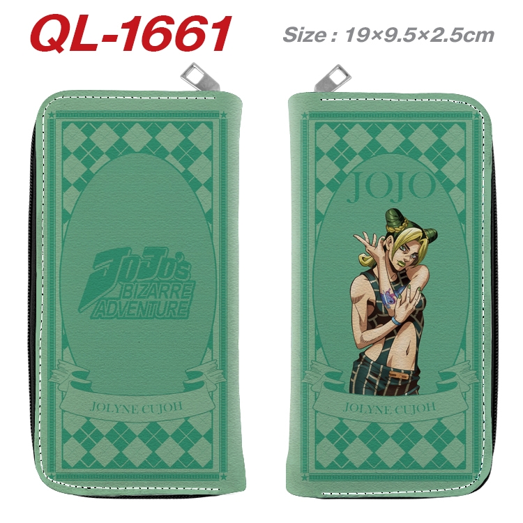 JoJos Bizarre Adventure Animation perimeter long zipper wallet 19.5x9.5x2.5cm  QL-1661