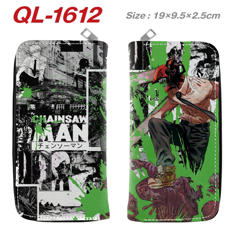 Chainsaw man Animation perimeter long zipper wallet 19.5x9.5x2.5cm QL-1612