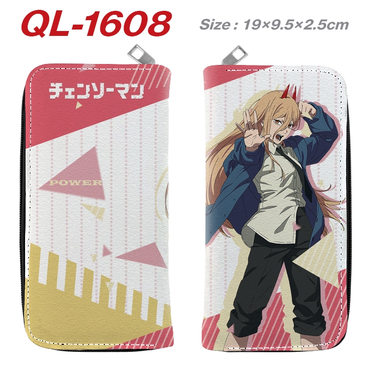 Chainsaw man Animation perimeter long zipper wallet 19.5x9.5x2.5cm QL-1608