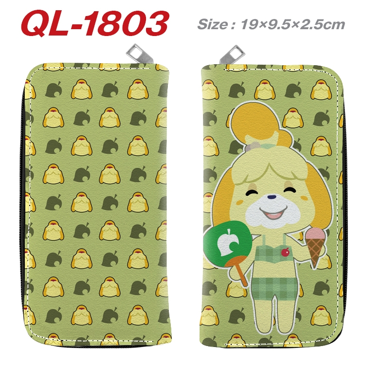 Animal Crossing Animation perimeter long zipper wallet 19.5x9.5x2.5cm QL-1803