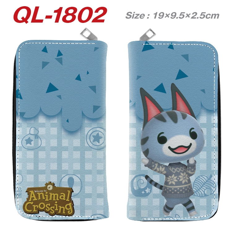 Animal Crossing Animation perimeter long zipper wallet 19.5x9.5x2.5cm QL-1802