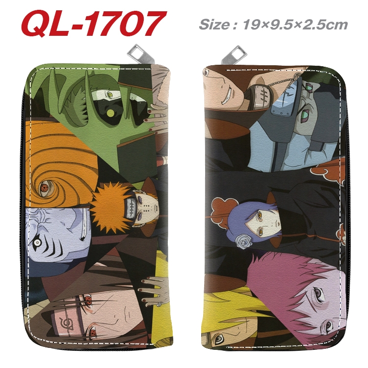 Naruto Animation perimeter long zipper wallet 19.5x9.5x2.5cm QL-1707