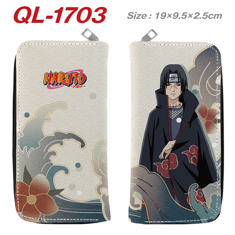 Naruto Animation perimeter long zipper wallet 19.5x9.5x2.5cm QL-1703