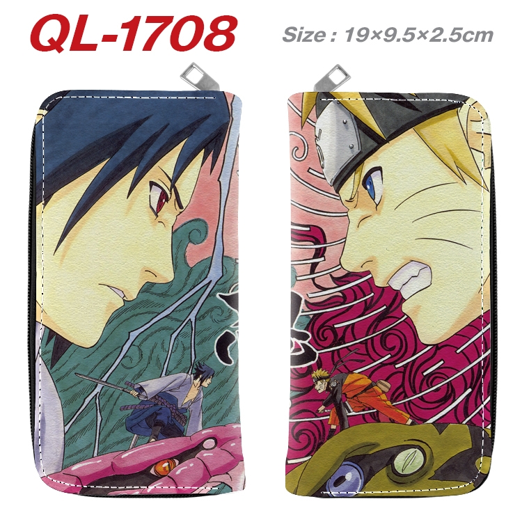 Naruto Animation perimeter long zipper wallet 19.5x9.5x2.5cm  QL-1708