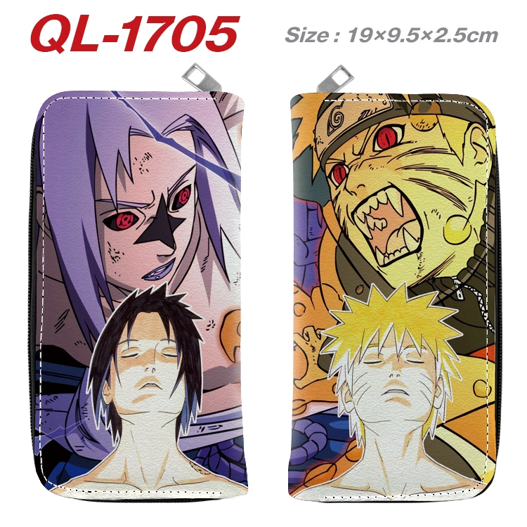 Naruto Animation perimeter long zipper wallet 19.5x9.5x2.5cm QL-1705