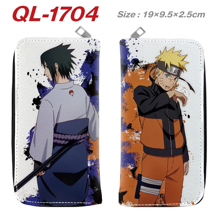 Naruto Animation perimeter long zipper wallet 19.5x9.5x2.5cm  QL-1704