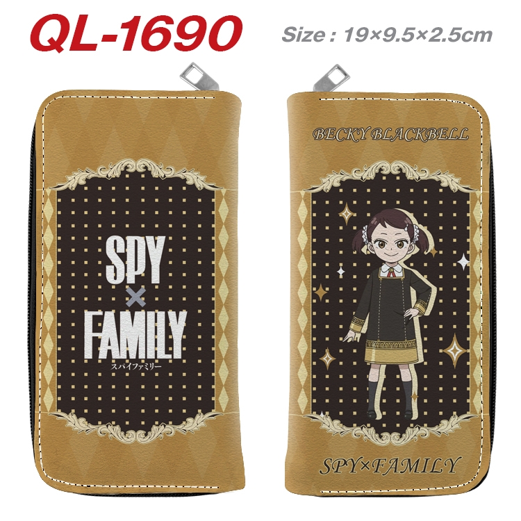 SPY×FAMILY Animation perimeter long zipper wallet 19.5x9.5x2.5cm QL-1690