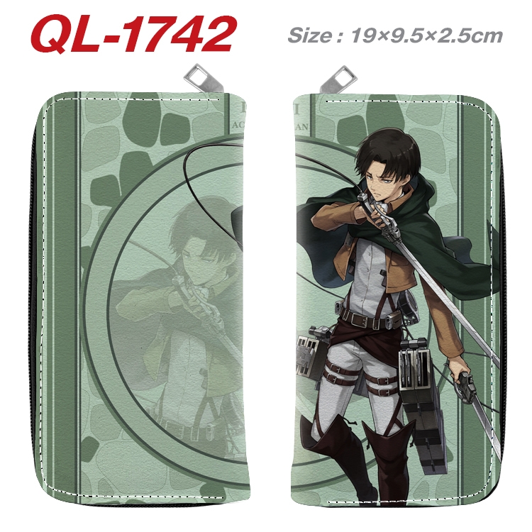 Shingeki no Kyojin Animation perimeter long zipper wallet 19.5x9.5x2.5cm