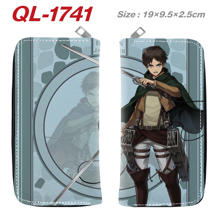 Shingeki no Kyojin Animation perimeter long zipper wallet 19.5x9.5x2.5cm