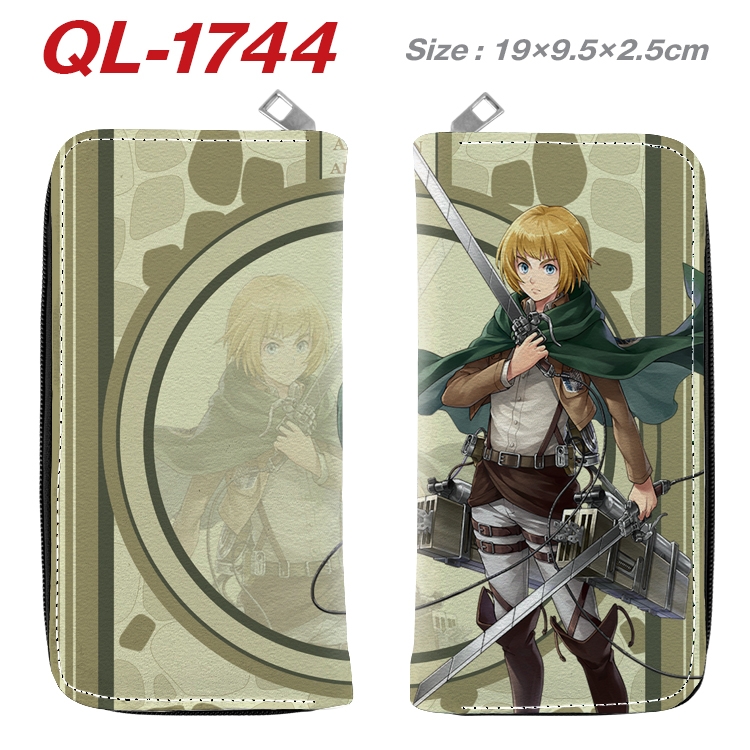 Shingeki no Kyojin Animation perimeter long zipper wallet 19.5x9.5x2.5cm